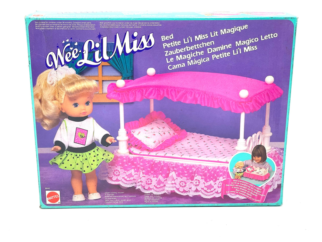 1991 Mattel Petite Wee Lil Miss Bed Playset New Old Stock