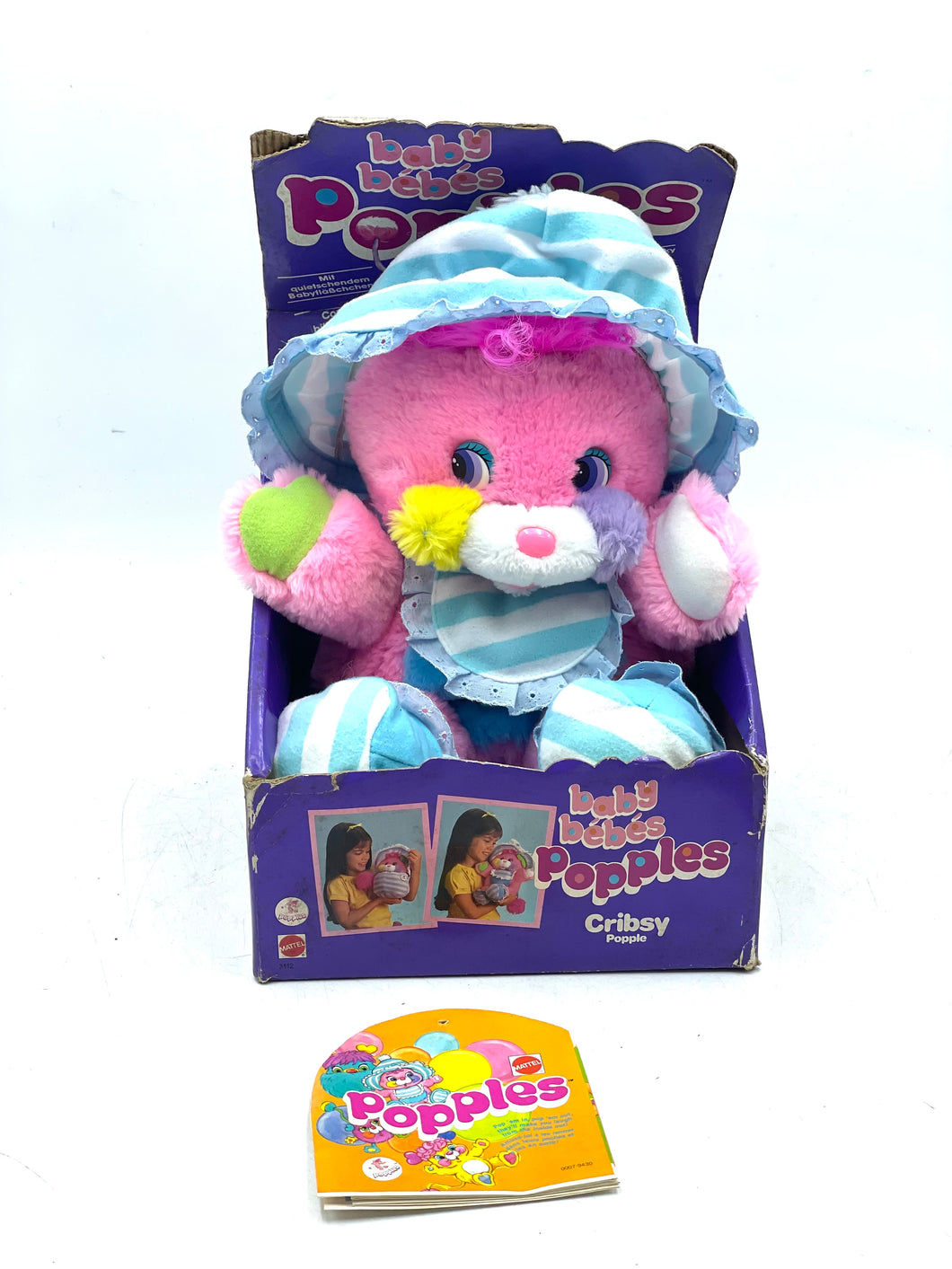 1986 Mattel Popples Baby Plush Crisby new old stock