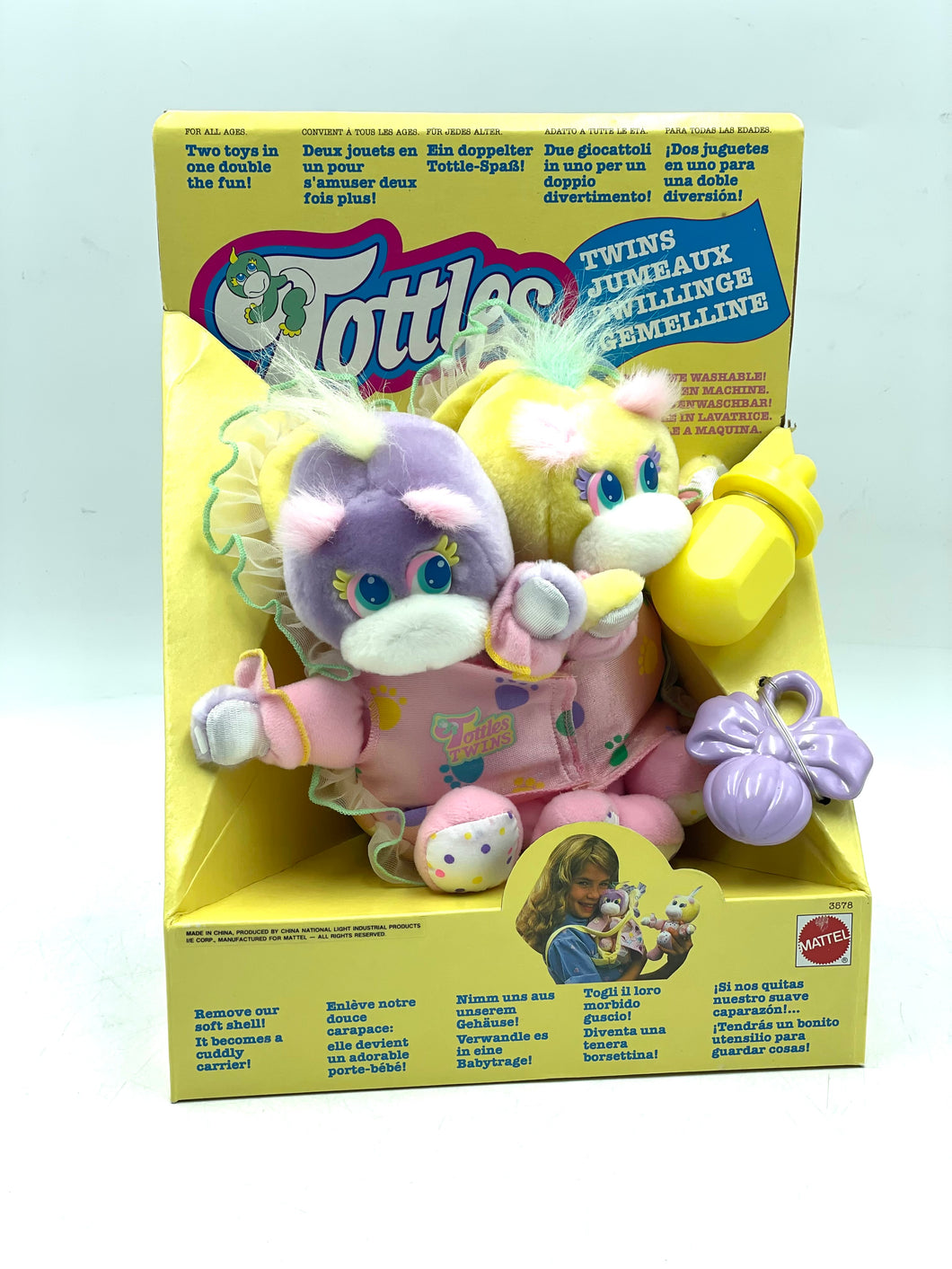 1988 Mattel Turtle Tots Tottles Tootles Twins Bundle Set new old stock