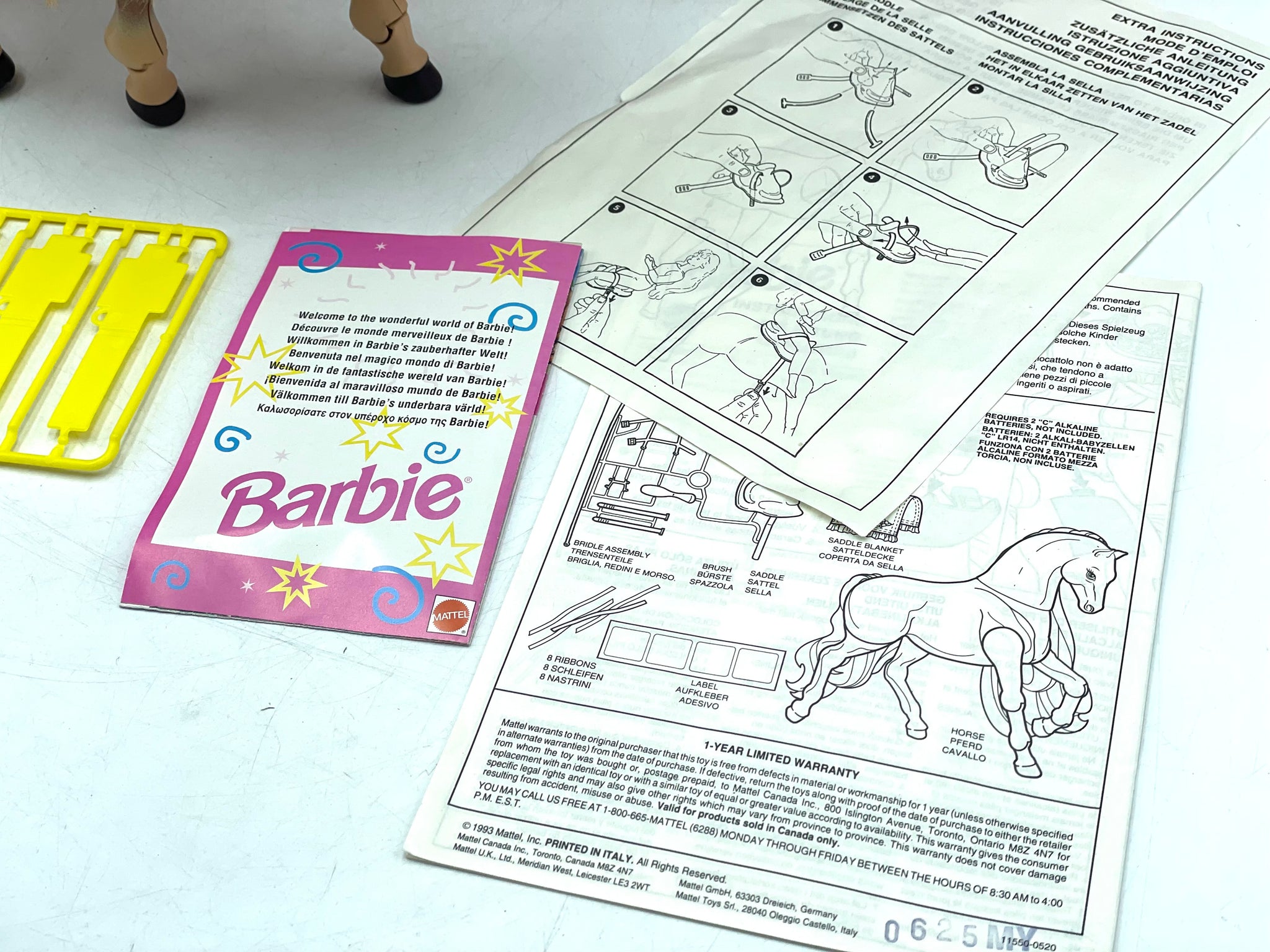 Barbie Sprint Horse - Cloppy Le Cheval Qui Marche - Mattel 1994, Italie