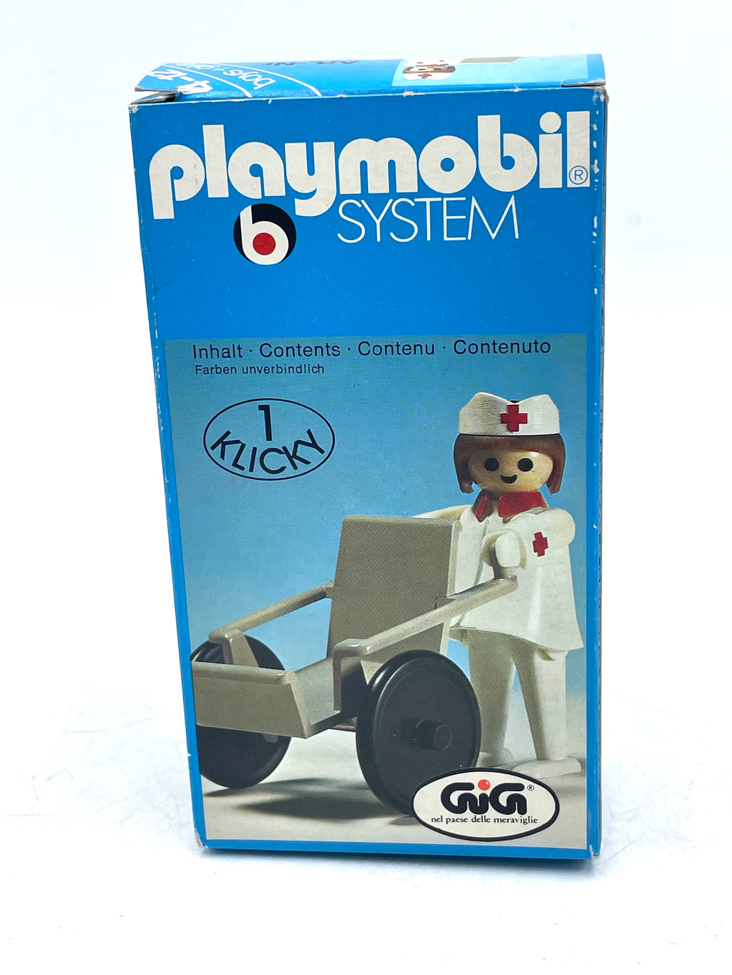 Vintage Playmobil Klicky System 3362 Nurse & Wheelchair new old stock