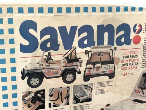 peg perego vintage Peg Perego Jeep Savana (1988) – Vintage Electric Ride-On Car – New in – Vintage Toys Box