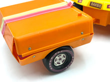 Load image into Gallery viewer, Back view of buggy and trailer tent hitch from 1973 Barbie set

