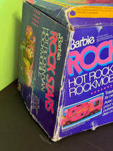 Carica l&#39;immagine nel visualizzatore di Gallery, Angled view of Barbie Hot Rockin’ Van Rock Mobile box (unsealed)
