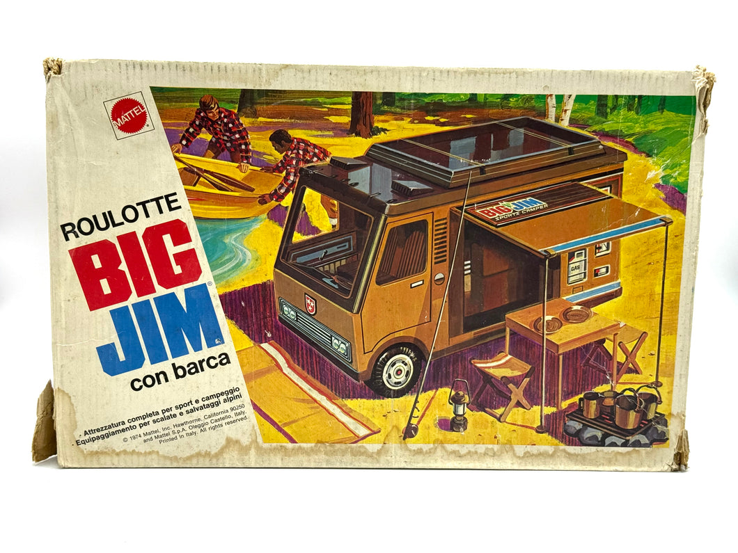 Front view of 1971 Mattel Big Jim Sports Camper with 15