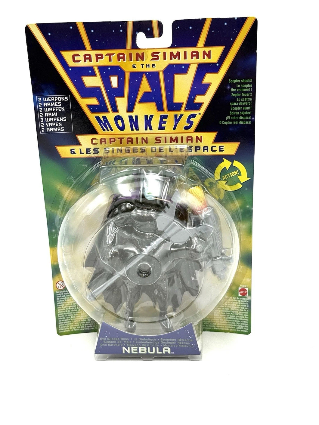 Front view of sealed Captain Simian Nebula Rhesus 2 action figure
