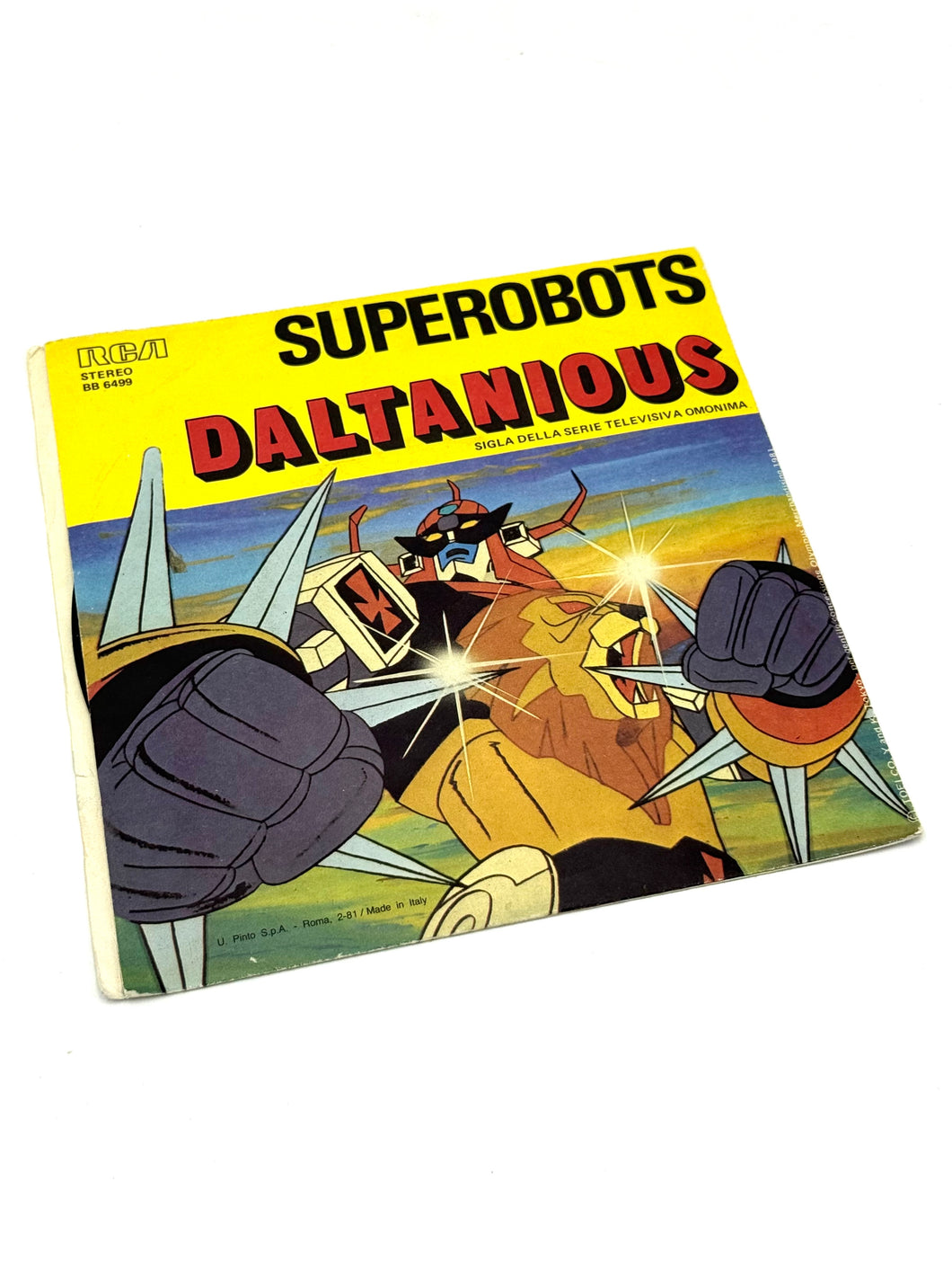 Front cover of 1981 Robot Cartoon Themes Grand Prix Daltanious 45 RPM vinyl