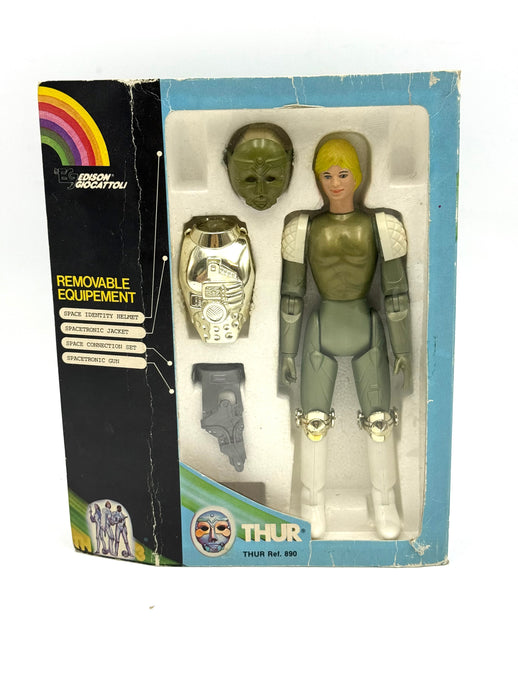 Front view of Edison Giocattoli TH3 Project vintage boxed action figure