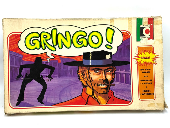 Front view of Far West Gringo board game box Clementoni