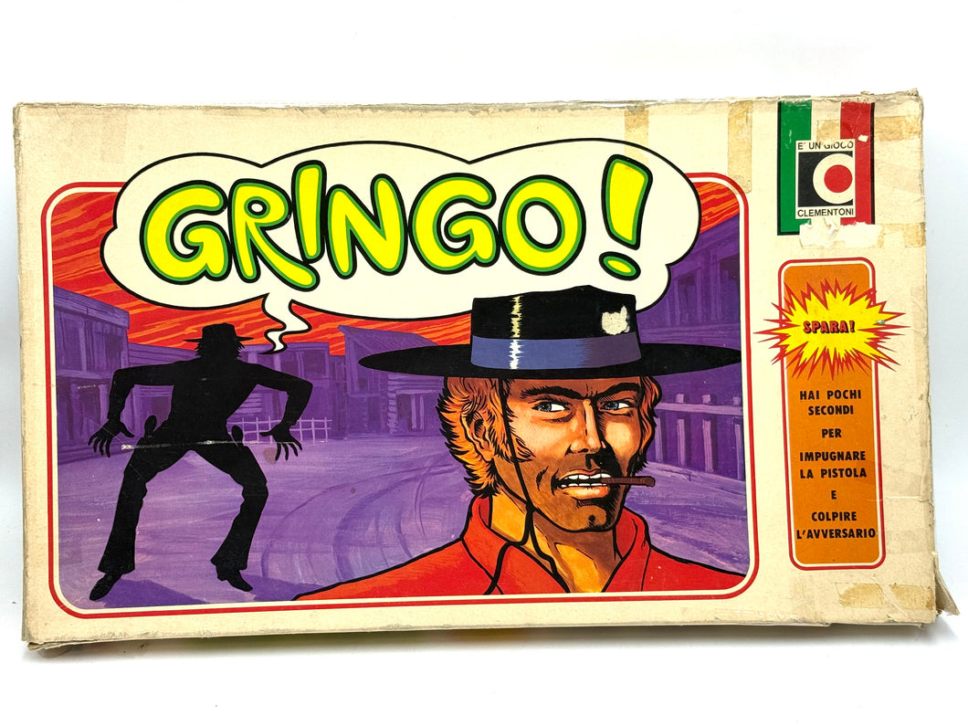 Front view of Far West Gringo board game box Clementoni