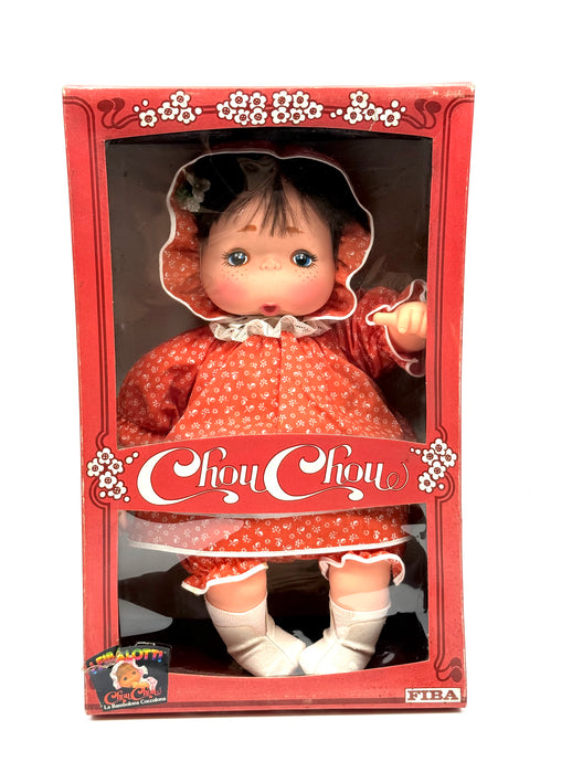 Front view of Fiba Chou Chou Rosebonbon Magnum 54 cm doll vintage NOS
