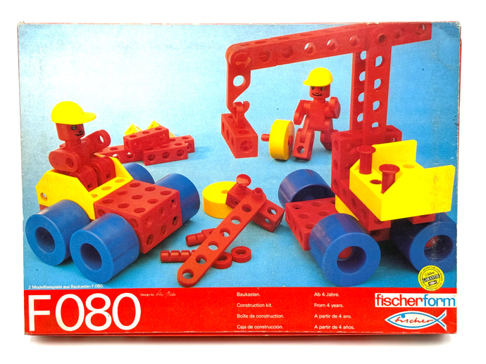 Front view of Fischertechnik F080 vintage box
