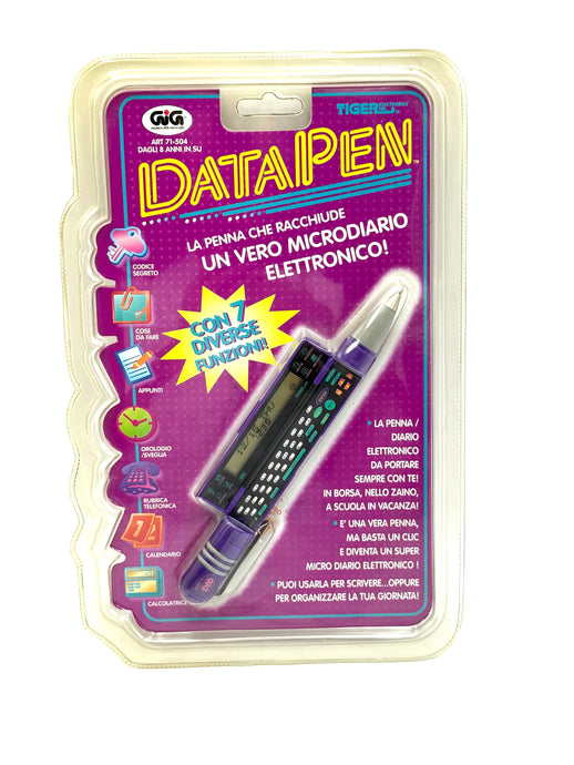 Front view of Tiger Electronics Data Pen GiG Italy sealed packaging