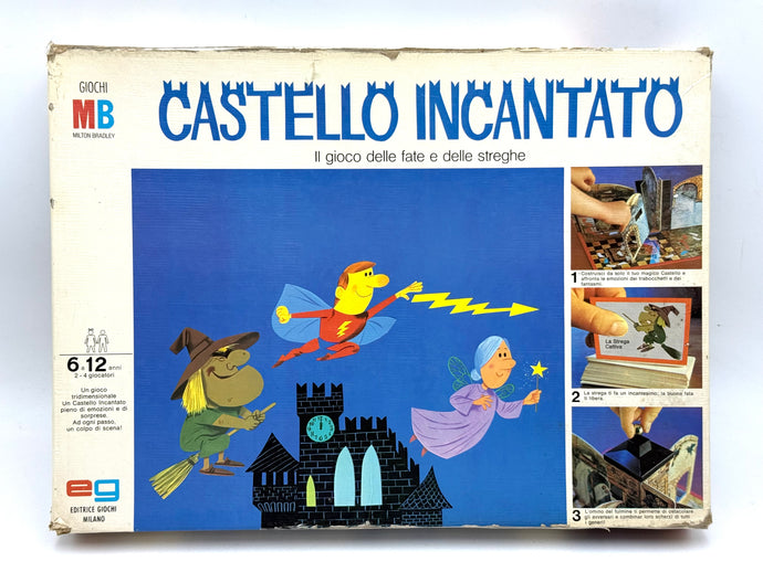 Front view of Il Castello Incantato MB board game 1970s vintage box