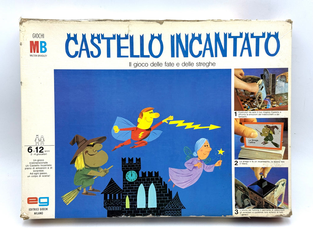 Front view of Il Castello Incantato MB board game 1970s vintage box