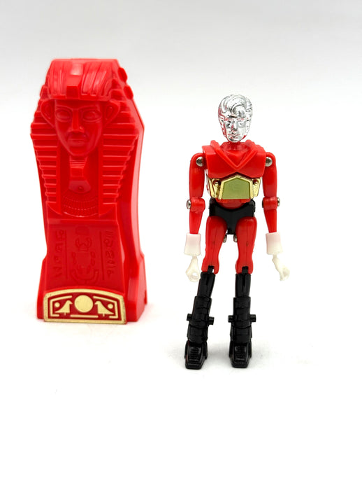 Front view of Mego Micronauts Pharoid Red action figure 1976 vintage toy