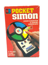 Load image into Gallery viewer, Front view of Pocket Simon 1980 Milton Bradley Red Box Edition vintage electronic game
