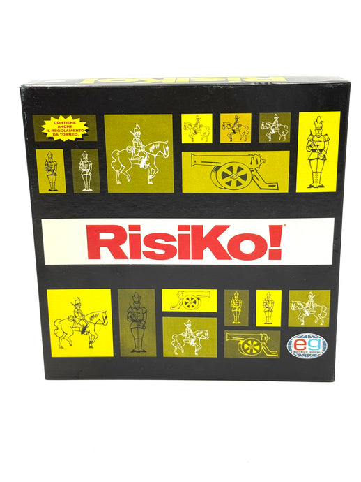 Front view of Risiko! vintage 1980s square edition board game box
