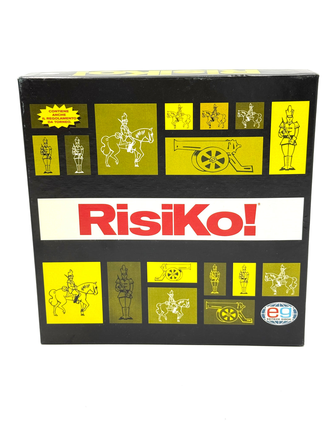Front view of Risiko! vintage 1980s square edition board game box