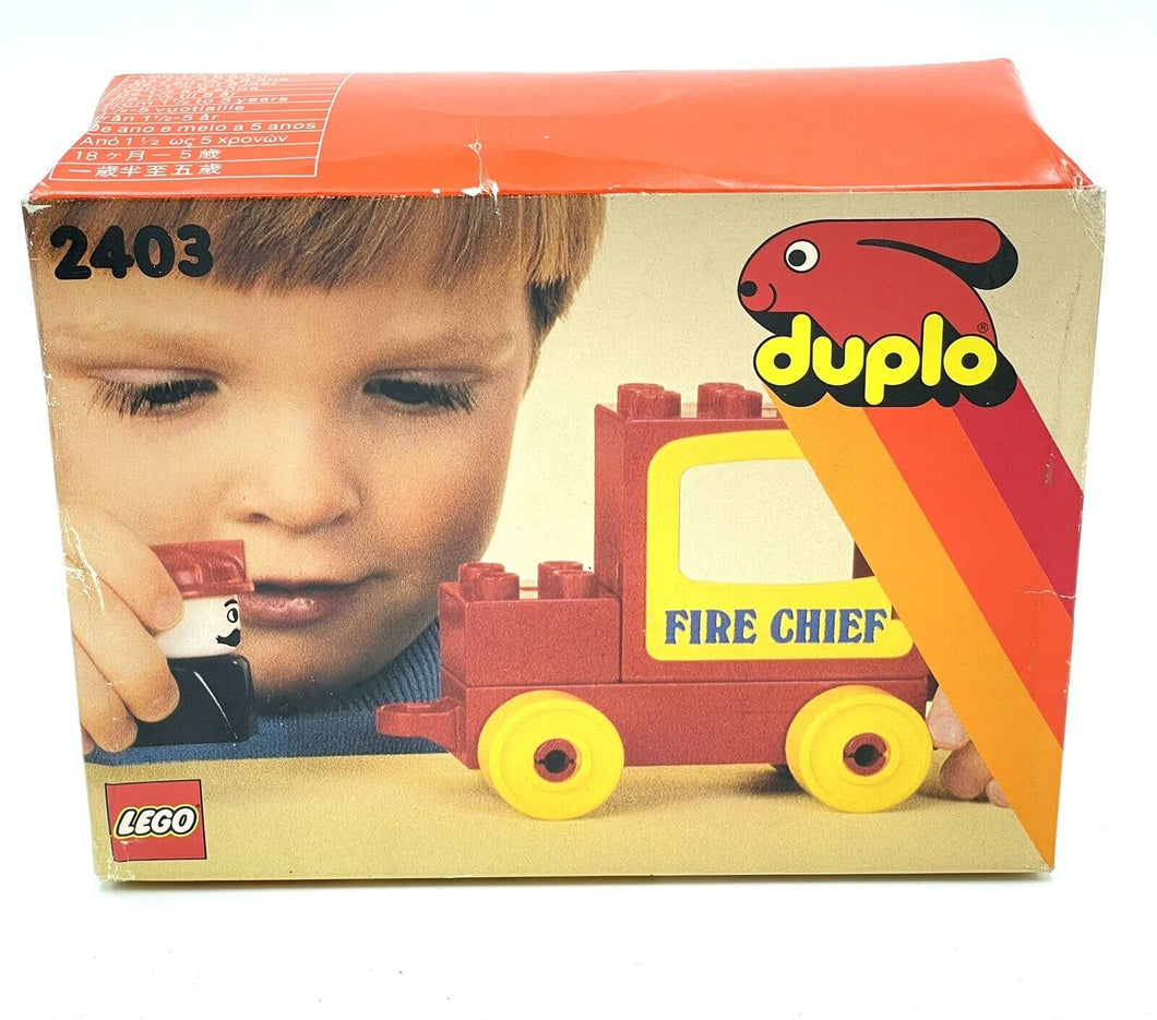 1985 DUPLO LEGO Fire Chief Set 2403