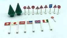 Load image into Gallery viewer, 1973 Flags Trees and Road Signs LEGO 939 SET
