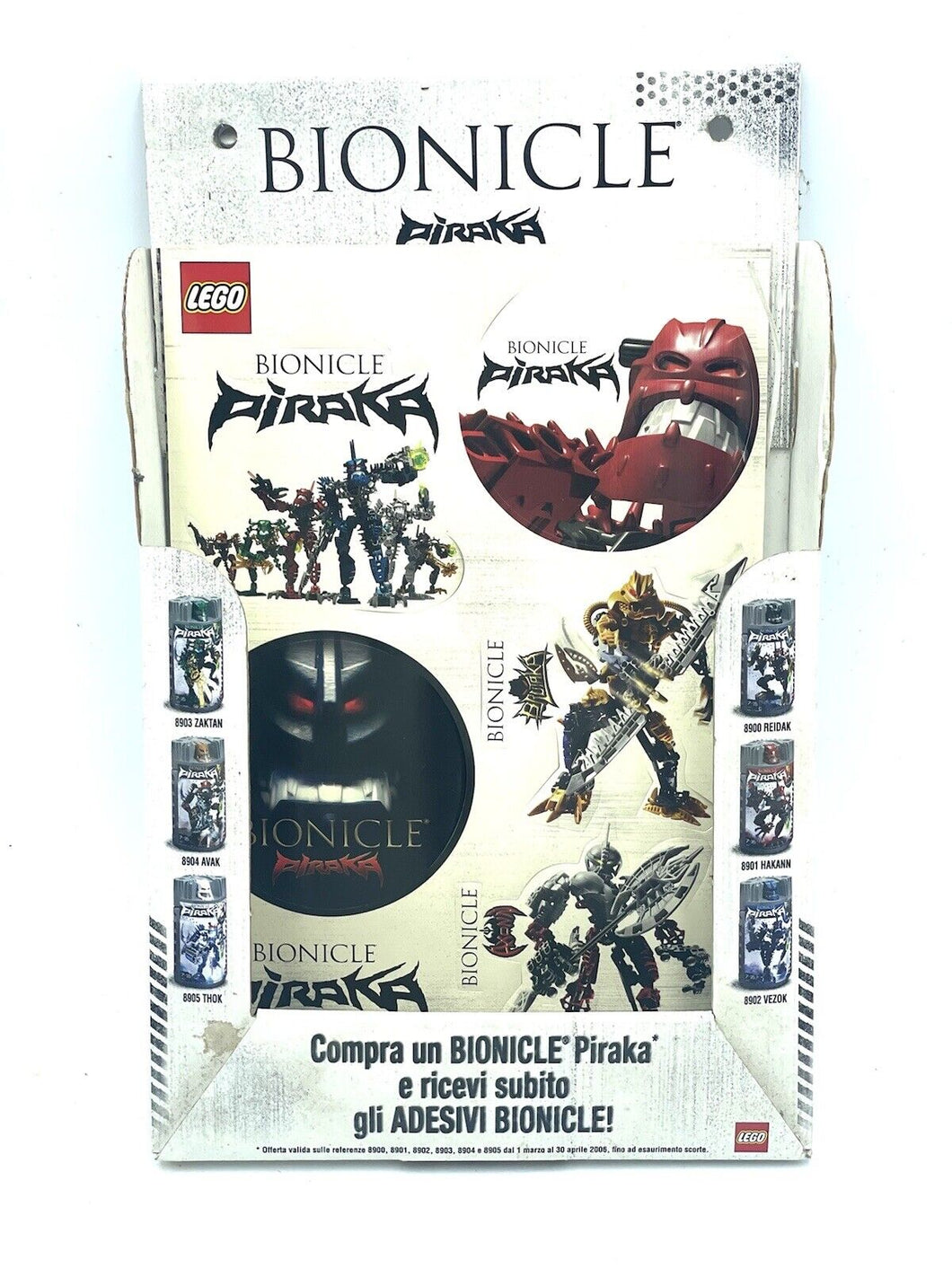 Lego Bionicle Piraka set stickers pack + store display