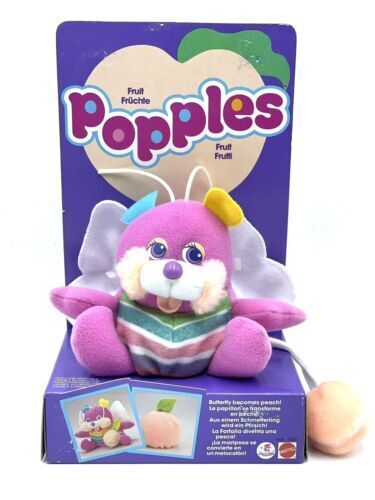 1988 Mattel Popples Fruit Peach new old stock