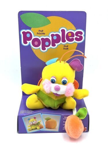 1988 Mattel Popples Fruit Orange new old stock