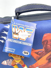 Load image into Gallery viewer, Hulk Hogan WWF School Bag with Figure Keychain – 1991 Titan Sports NOS
