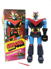 Load image into Gallery viewer, Front view of Mattel Shogun Warriors Great Mazinger vintage robot with box
