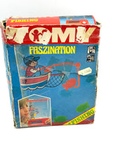 Load image into Gallery viewer, Box of 1976 Tomy Water Games Fishing showing storage wear
